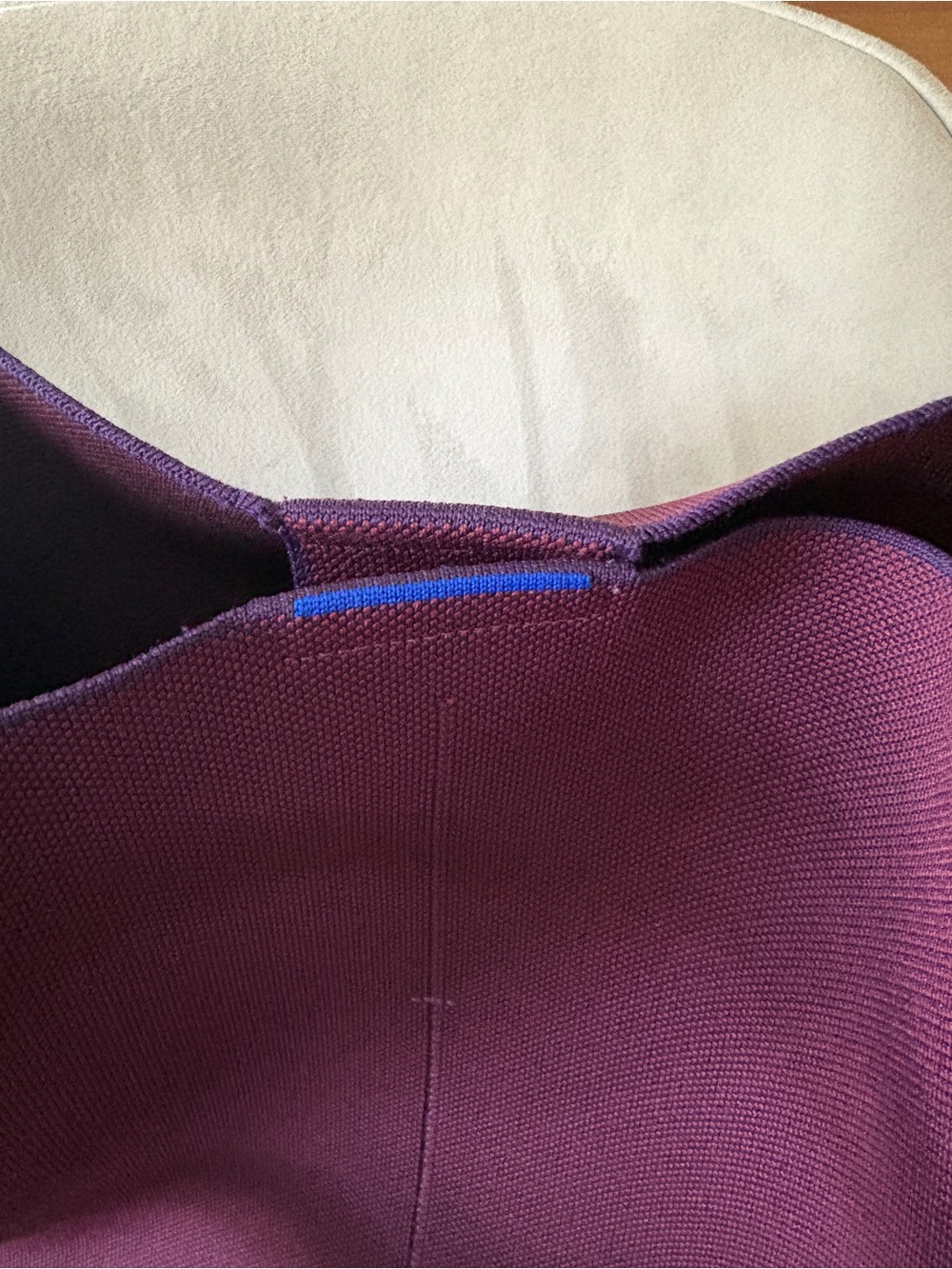 Rothy’s Bucket Shoulder Bag in Plum with Green Strap - like new - Picture 7 of 9